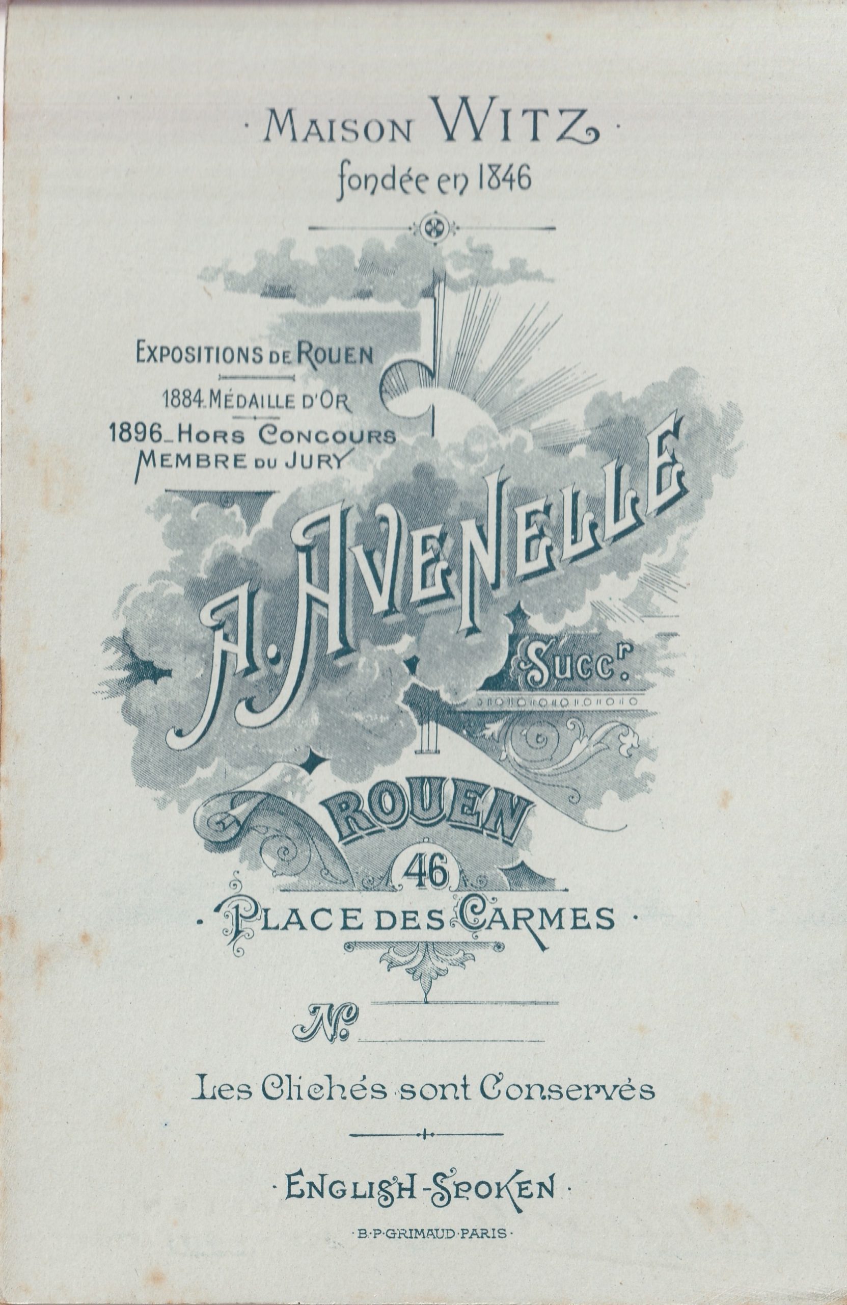 Album bfn Marie Aline Lefez épouse de Avenelle Louis Ernest verso page  photo  scaled
